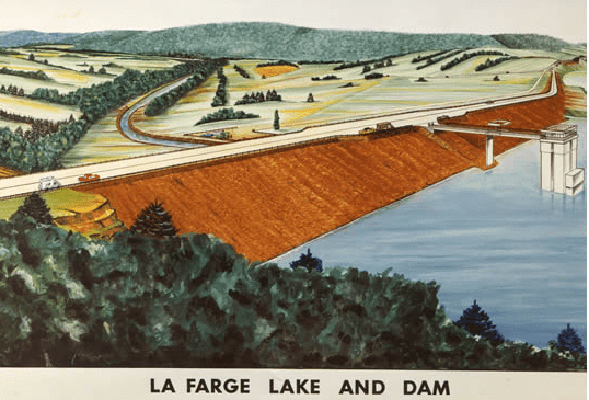Illustration of proposed La Farge reservoir